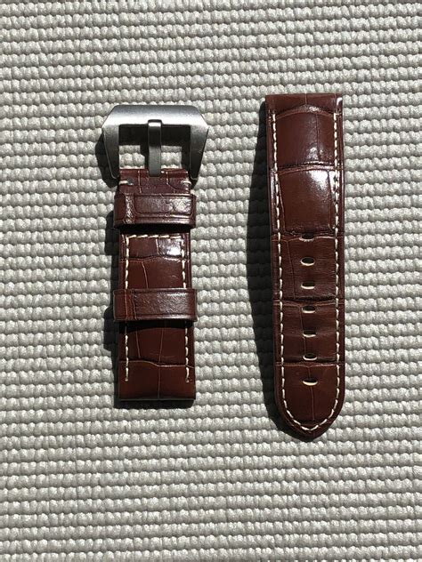 officine panerai ecru colored stitch|Panerai 24/22mm OEM Cashmere Calf Gold Ecru Stitch for Tang .